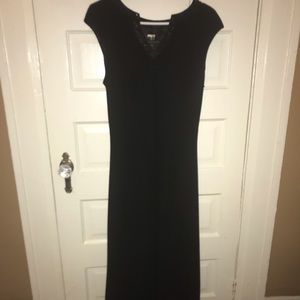 Black midi length cocktail dress